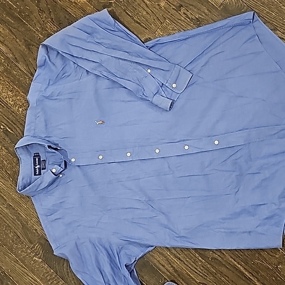 RALPH LAUREN 17-35 Yarmouth 100% cotton periwinkle blue dress shirt - Picture 1 of 5